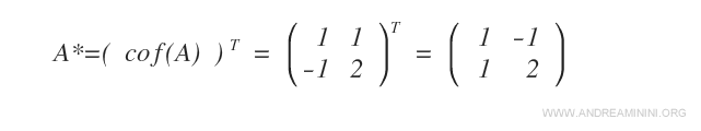 il calcolo della matrice aggiunta