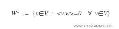 la formula del complemento ortogonale