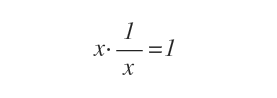 il prodotto tra un numero reale x e il suo reciproco 1/x è uguale a 1
