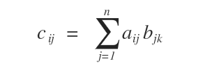 la formula del prodotto delle matrici