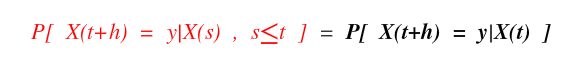 formula del processo Markoviano