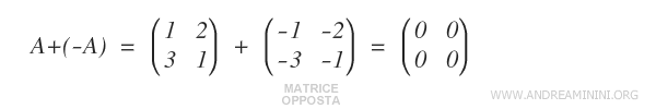 esempio di matrice opposta