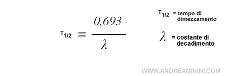 il tempoi di dimezzamento dei nuclei atomici