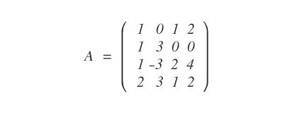 un esempio di matrice 4x4