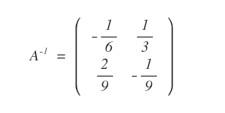 la matrice inversa dei coefficienti
