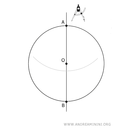 arco leggero per costruire la diagonale