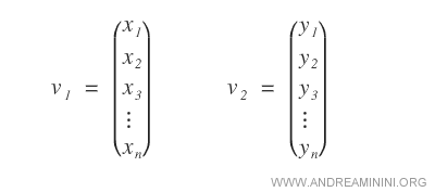 due vettori numerici