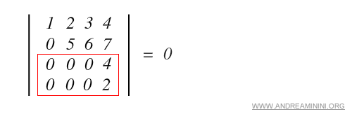 il caso di due righe proporzionali
