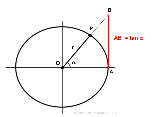 la funzione trigonometrica della tangente