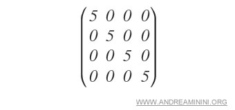 un esempio di matrice scalare