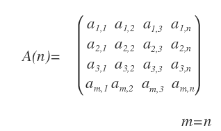 un esempio di matrice quadrata