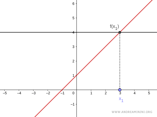 il grafico di una funzione iniettiva