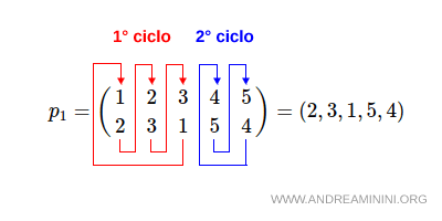 esempio di cicli disgiunti