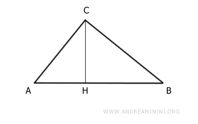 l'altezza del triangolo rettangolo