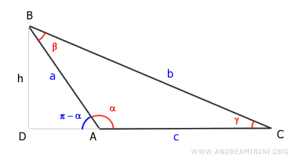 l'altezza del triangolo scaleno