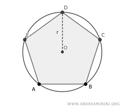 un esempio di poligono inscritto in una circonferenza