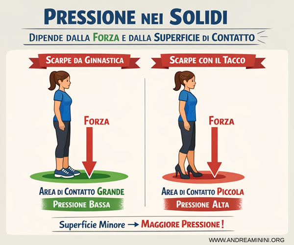 la pressione nei solidi