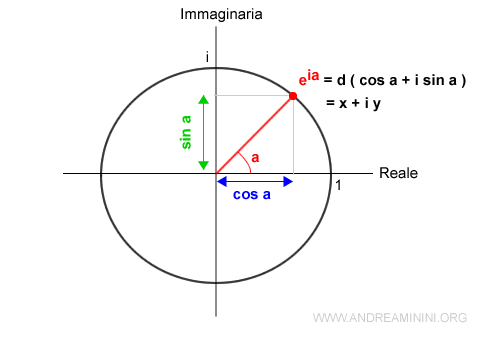 la rappresentazione esponenziale del numero complesso