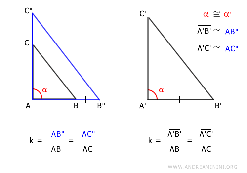 trasformazione omotetica del triangolo ABC