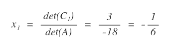 la soluzione dell'incognita X1